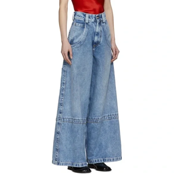 Maison Martin Margiela Light Blue Wide-Leg Jeans - Picture 5 of 8